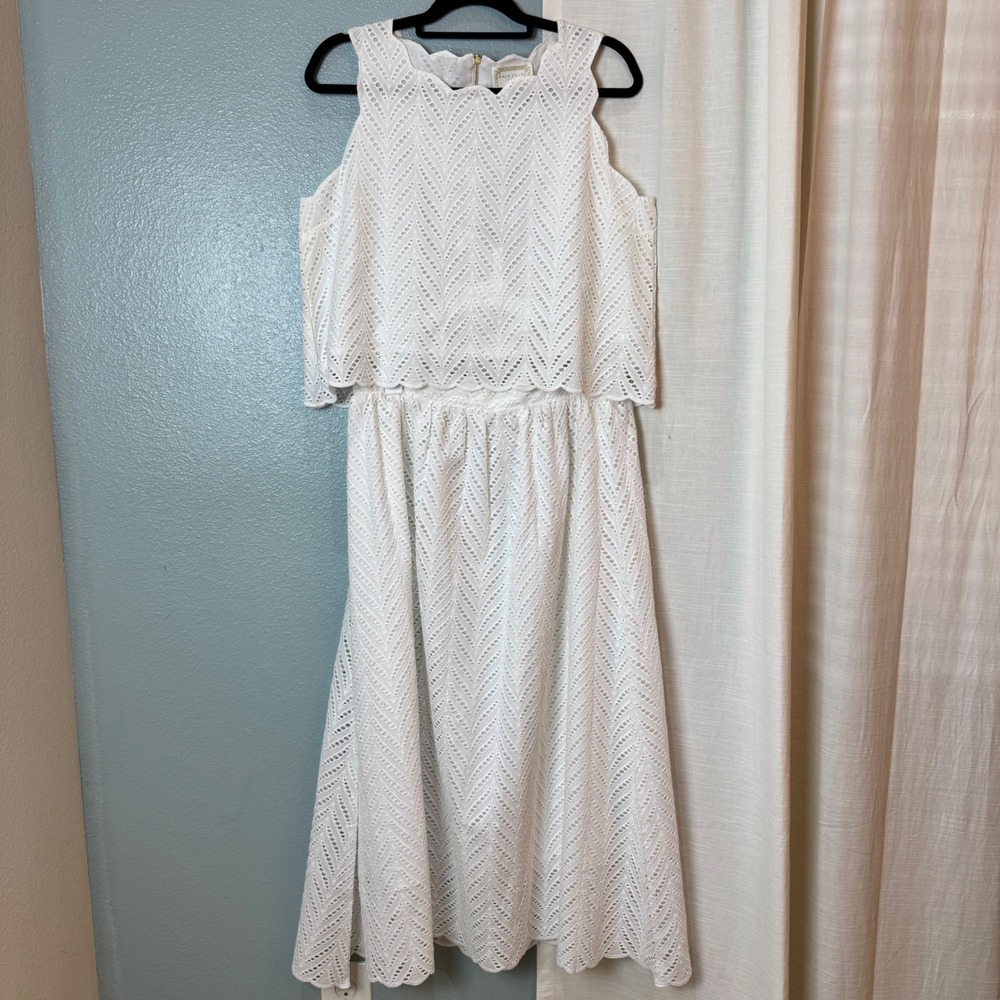Palm Beach Lately x Sail to‎ Sable Dress Set Womens L White NWT Eyelet Two Piece